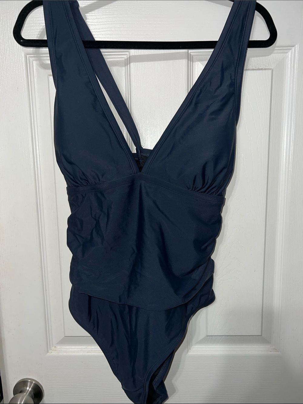 Cupshe Navy Blue One-Piece Swimsuit